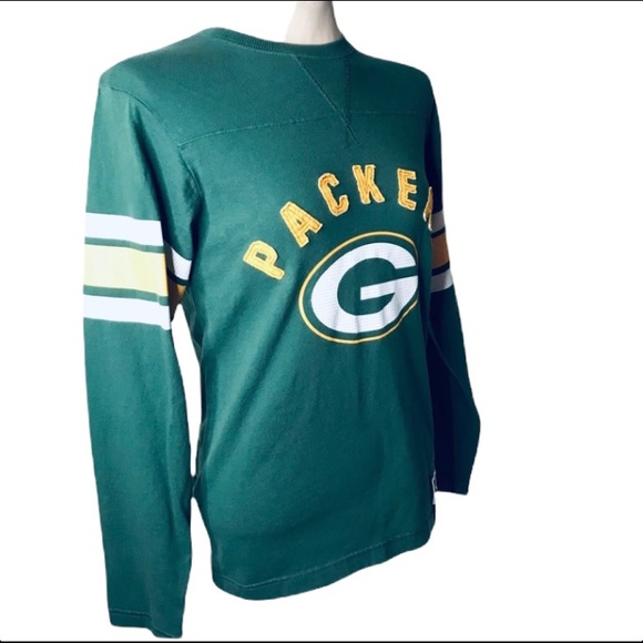 MAJESTIC NFL Green Bay Packer game day cotton long sleeve shirt green S - Picture 3 of 9